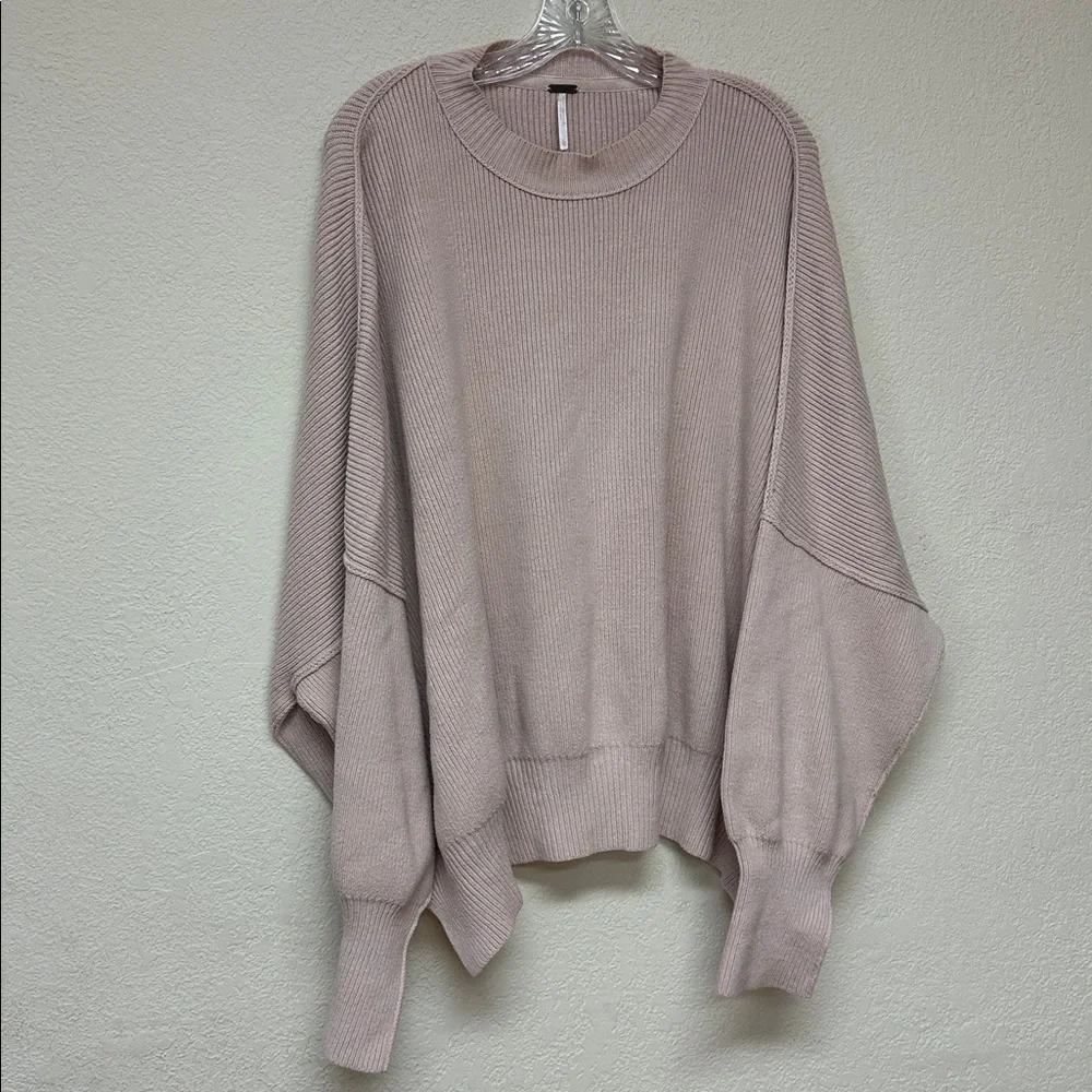 Free People Women's  east street blush pullover Sweater Size L - Picture 4 of 4